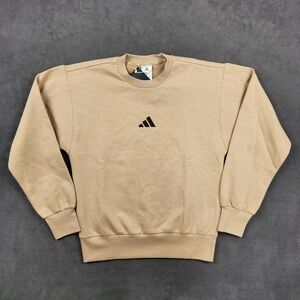 Adidas Feelcozy Sweatshirt‎ Mens Small Warm Sandstone Pullover Crew Neck NWT